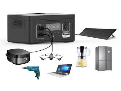 Портативная Электростанция Souop Outdoor 1200 Вт С Резервным Питанием,Батареей Lifepo4,Солнечной Панелью 1000 Вт Для Кемпинга